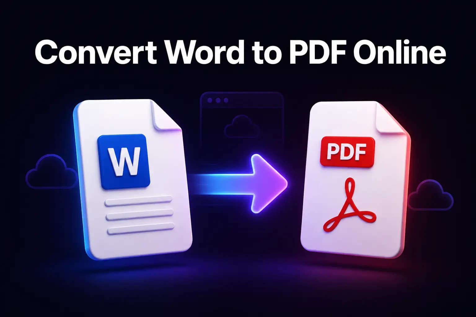An editable Word page beside the fixed PDF page produced from it