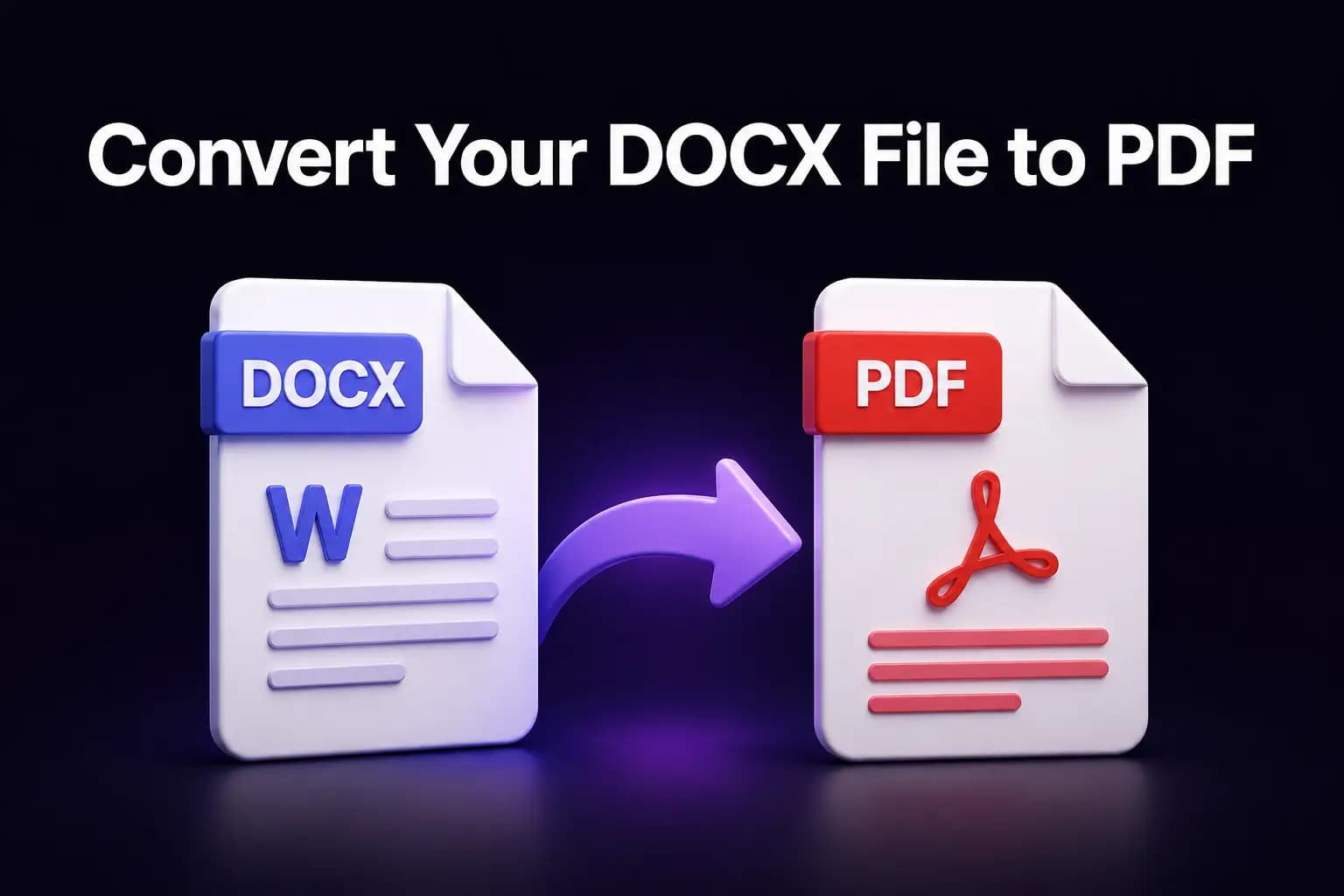 Finished PDF ready to download A finished PDF file ready to download after a DOCX conversion